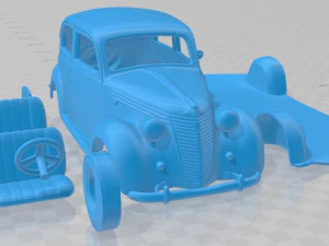 Fiat 1100 B 1949 Pintable Car 3D Print Model
