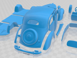 Fiat 1100 B 1949 Printable Car Model do druku 3D