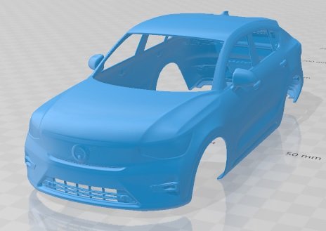 Volvo C40 Recharge 2022 Printable Car 3D प्रिंट मॉडल .c4d .max .obj .3ds .fbx .stl .blend 