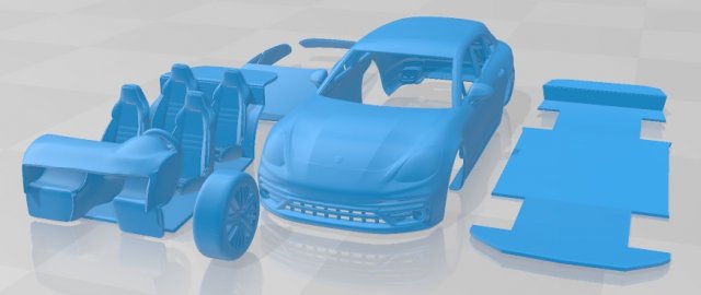 Porsche Panamera T S ST 2021 Printable Car 3D Принт Модель .c4d .max .obj .3ds .fbx .stl .blend 