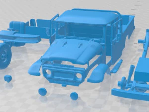 Carro para impress&atilde;o Toyota Land Cruiser Pickup 1979 Modelo de Impressão 3D