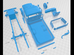 Toyota Land Cruiser Pickup 1979 Printable Car 3D-printmodel