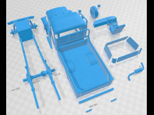 Toyota Land Cruiser Pickup 1979 Printable Car 3D Print Model