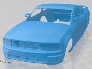 Mustang 2007 Printable Body Car 3D Print Model