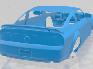 Mustang 2007 Printable Body Car 3D Baskı Modeli