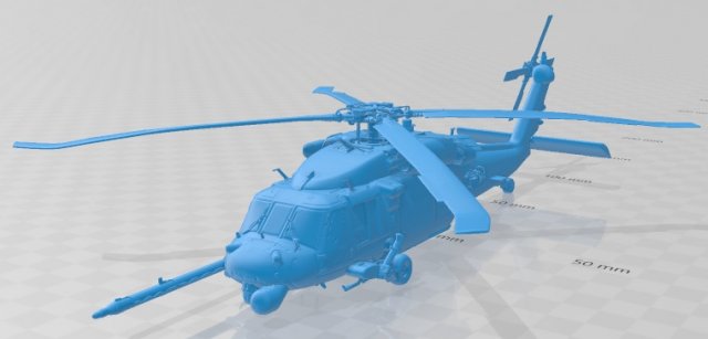 UH 40 Military Helicopter Printable Model do druku 3D .c4d .max .obj .3ds .fbx .stl .blend 