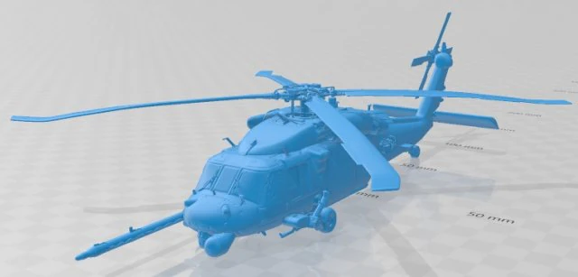 UH 40 Military Helicopter Printable 3D Print Model .c4d .max .obj .3ds .fbx .stl .blend 