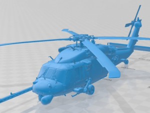 UH 40 Military Helicopter Printable 3D Print Model