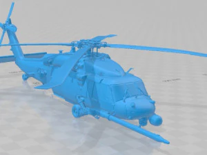 UH 40 Military Helicopter Printable 3D Print Model