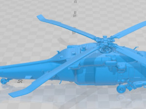 UH 40 Military Helicopter Printable Model do druku 3D
