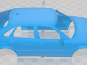 Saab 9-3 2001 Printable Body Car 3D-Druckmodell
