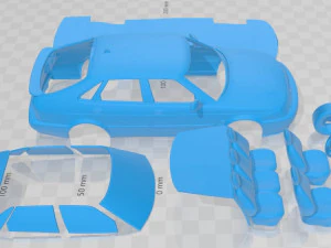 Saab 9-3 2001 Printable Car 3D Print Model
