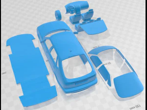 Saab 9-3 2001 Printable Car 3D Print Model