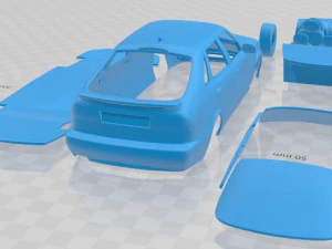 Saab 9-3 2001 Printable Car 3D Print Model