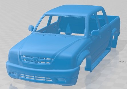Toyota Hilux Double Cab 2001 Printable Body Car Modello di stampa 3D .c4d .max .obj .3ds .fbx .stl .blend 