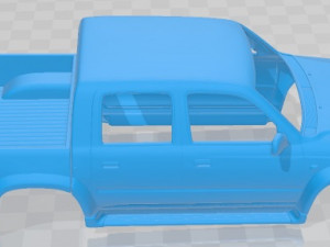 Toyota Hilux Double Cab 2001 Printable Body Car Modello di stampa 3D