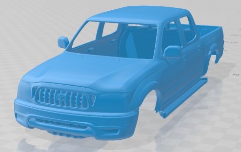 Toyota Tacoma Double Cab Limited 2001 Printable Body Car 3D प्रिंट मॉडल .c4d .max .obj .3ds .fbx .stl .blend 