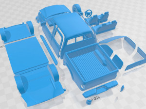 Toyota Tacoma Double Cab Limited 2001 Printable Car Modelo de Impressão 3D