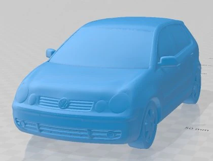 Volkswagen Polo 2001 Printable Car 3D Print Model .c4d .max .obj .3ds .fbx .stl .blend 