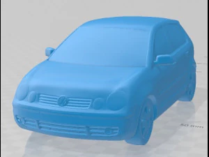 Volkswagen Polo 2001 Yazdırılabilir Araba 3D Baskı Modeli