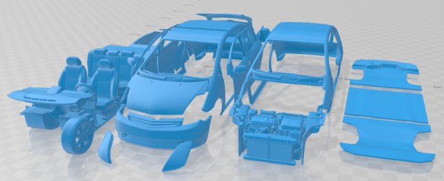 Toyota Prius 2003 Printable Car 3D Принт Модель .c4d .max .obj .3ds .fbx .stl .blend 