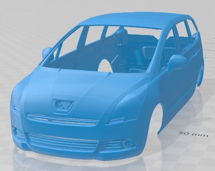 Peugeot 5008 2010 Printable Body Car 3D Принт Модель .c4d .max .obj .3ds .fbx .stl .blend 
