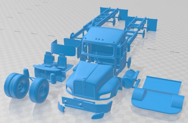 Kenworth T470 2009 Printable Truck Model Cetak 3D .c4d .max .obj .3ds .fbx .stl .blend