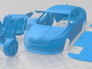 Skoda Octavia RS 2017 Printable Car Modelo de impresión 3D