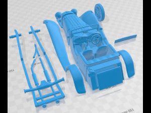 Jaguar SS100 1936 Printable Car 3D Print Model