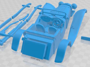 Jaguar SS100 1936 Printable Car 3D Print Model
