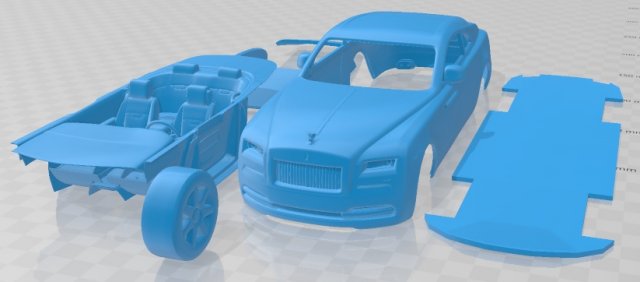 Wraith 2014 Printable Car 3D Print Model .c4d .max .obj .3ds .fbx .stl .blend 
