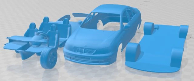 Nissan Sunny Neo GL 2000 Printable Car 3D Print Model .c4d .max .obj .3ds .fbx .stl .blend 