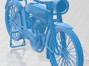 Harley Davidson Old Printable Motorbike 3D Print Model