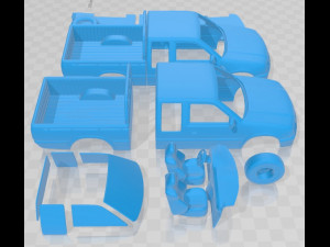 Opel Campo Sports Cab 1997 Printable Car 3Dプリントモデル