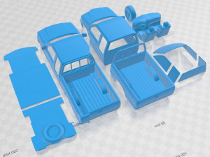 Opel Campo Sports Cab 1997 Printable Car 3Dプリントモデル