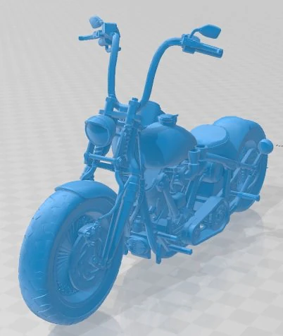 Harley Davidson Knucklehead Printable Motorcycle 3D Print Model .c4d .max .obj .3ds .fbx .stl .blend 