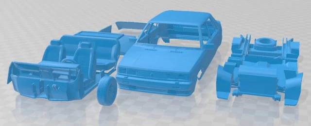 Renault 11 GTS Turbo Printable Car 3D Print Model .c4d .max .obj .3ds .fbx .stl .blend