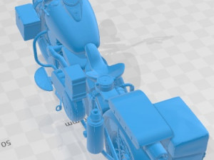 Harley Davidson WLA 42 Military Printable Motorcycle 3D प्रिंट मॉडल