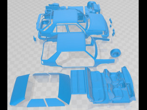 Renault 11 GTS Turbo Printable Car Modelo de Impressão 3D