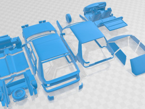 Renault 11 GTS Turbo Printable Car Modelo de Impressão 3D