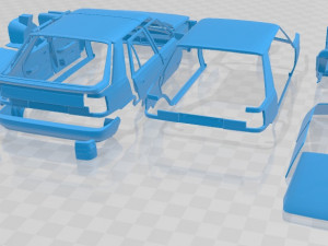 Renault 11 GTS Turbo Printable Car Modelo de Impressão 3D