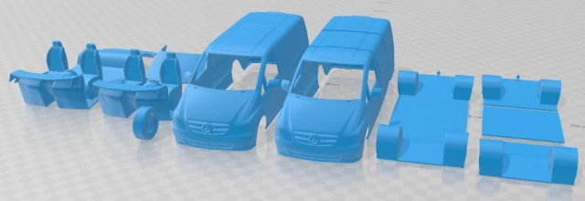 Mercedes Benz Vito W639 2011 Printable Van 3D Print Model .c4d .max .obj .3ds .fbx .stl .blend 