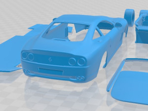 Ferrari 575M Maranello 2002 Printable Car Modello di stampa 3D