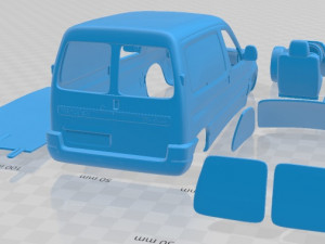 Citroen Berlingo 2002 Printable Van 3D-Druckmodell