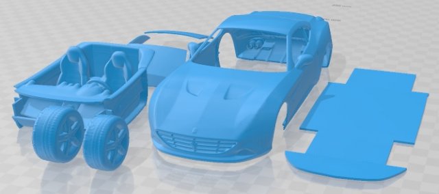 Ferrari California T 2015 Printable Car Modello di stampa 3D .c4d .max .obj .3ds .fbx .stl .blend 