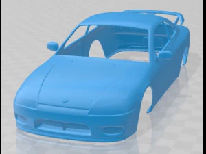 Carro com carroceria imprim&iacute;vel Nissan 240SX Silvia S15 1999 Modelo de Impressão 3D