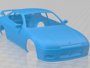 Nissan 240SX Silvia S15 1999 Printable Body Car Model Cetak 3D