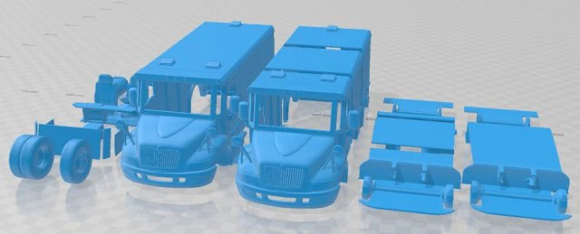 International Durastar Armored 2002 Printable Truck 3D Print Model .c4d .max .obj .3ds .fbx .stl .blend 