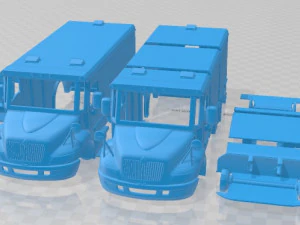 Caminh&atilde;o para impress&atilde;o International Durastar Armored 2002 Modelo de Impressão 3D