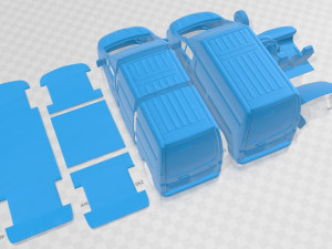 Nissan NV300 2022 Printable Van 3D प्रिंट मॉडल